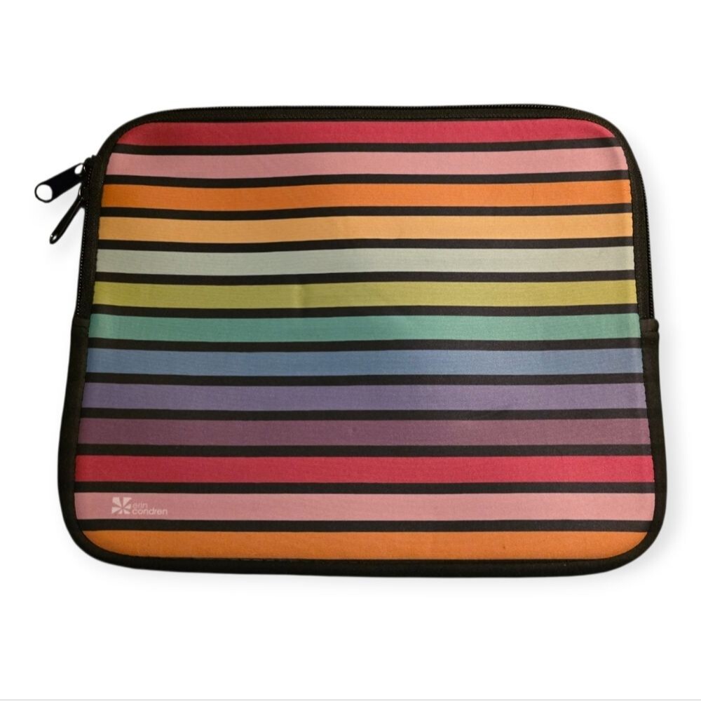 Erin Condren Tablet Sleeve 11x9 Rainbow Stripe Dream Big Case - Picture 3 of 3